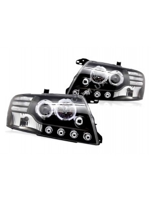 Передняя линзовая оптика Mitsubishi Pajero III (01-06)